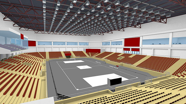 Modellazione dello stadio indoor