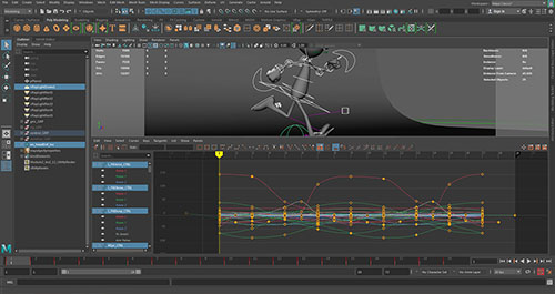 Curve di controllo per animazione 3D di personaggi