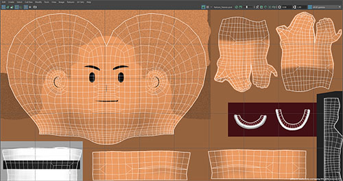 Uv e texturing di modello 3d da animare