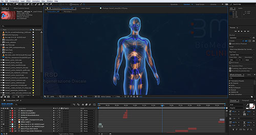 montaggio video e audio dell'animazione