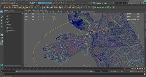 rigging di un personaggio per un animazione 3D